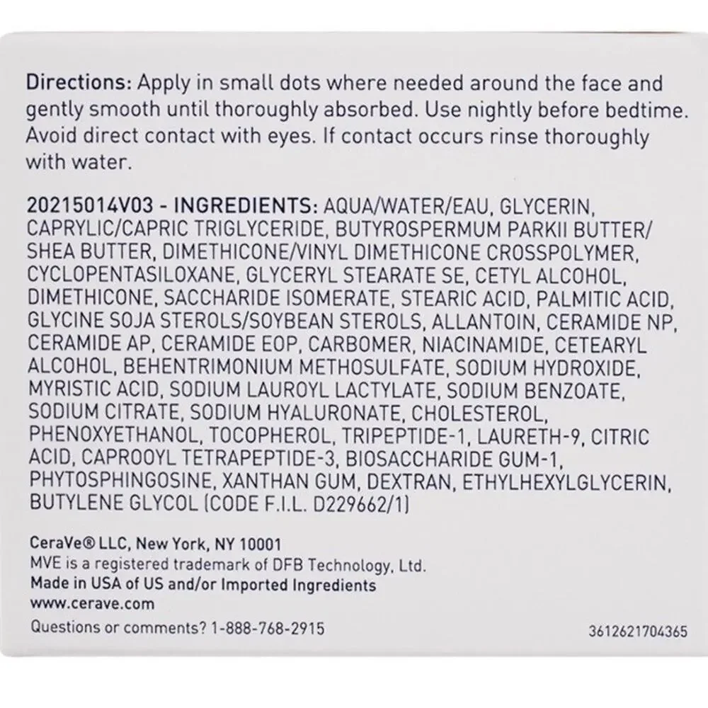 4 PACK Cerave Skin Renewing Night Cream - 1.7oz